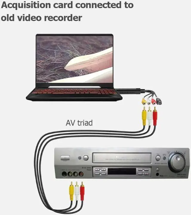 Alt view image 2 of 5 - Adapter Excellent Craftsmanship Well Durability HW-1401 USB2.0 to AV Video Audio Acquisition TV Tuner for Recording