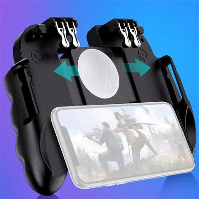 Main image of Mobile Gamepad Controller Trigger Fire Button Shooter For iOS Android Phone 4 fingers operate at the same time for
