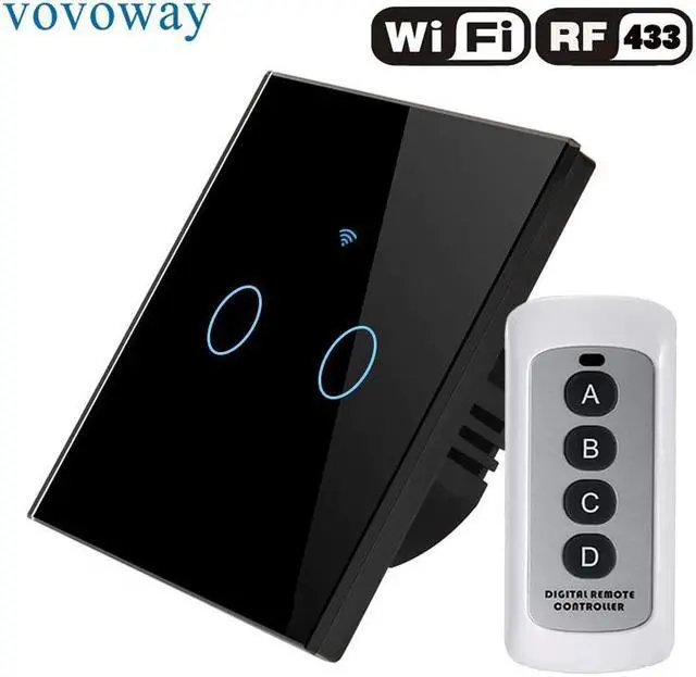 Alt view image 4 of 5 - EU touch switch,light switch,WIFI network+mobile phone APP+RF wireless control function, 1gang2gang3gang AC110-V220V