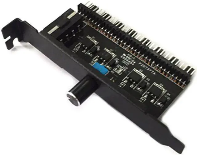 Alt view image 3 of 4 - 8 Channels Fan Hub Cooling Fan Speed Controller for CPU Case HDD VGA PWM Fan I Bracket Power By 12V SATA/4Pin Fan Control