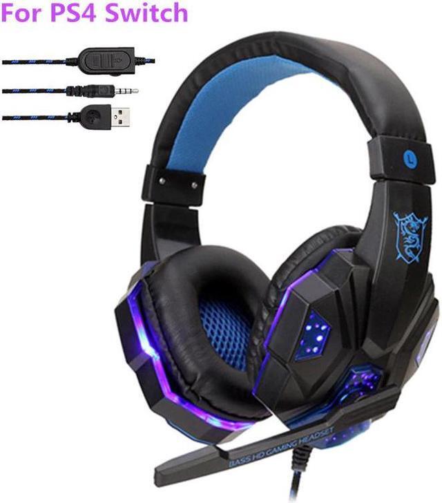 Main image of Bass Gamer Wired Headphones For PS4 Switch Xbox One Gaming Headset With Mic LED Light Computer PC Phone Headset