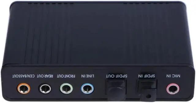 Alt view image 3 of 5 - Professional External USB Sound Card 6 Channel 5.1 External Optical Audio Sound Card with USB Cable For Notebook Computer