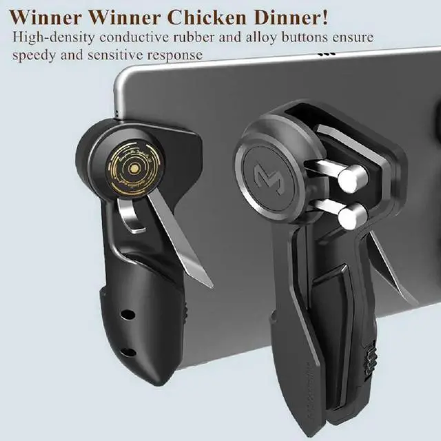 Alt view image 4 of 5 - Trigger PUBG Game Controller Six Finger L1R1 Fire Aim Button Gamepad Joystick For Tablet Smartphone Support 5.5-12.9 in