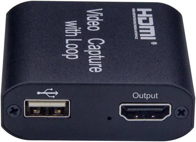 Alt view image 4 of 5 - 4K 1080P HDMI Capture Card Video Capture USB 2.0 HDMI input Video Capture Card Grabber Loop Output for PS4 Game Live Streaming