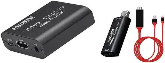 Main image of 2pcs Usb 2.0 Video Capture Card with o Support Input Recorder Box for Game Record Live - 4K & 1080P