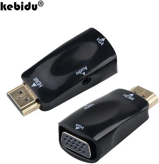 Main image of Newest 1080p HDMI To VGA Adapter Converter Cable Male to Female With Audio Cable Support HD For PC Laptop