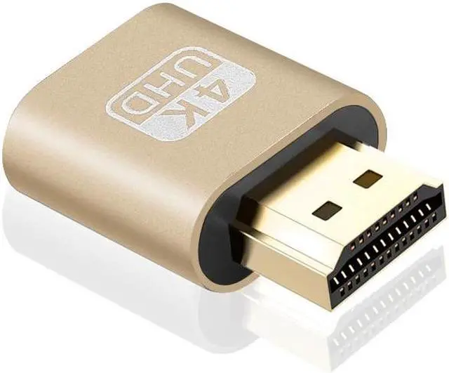 Alt view image 4 of 5 - Mini VGA Virtual Display Adapter HDMI DDC EDID Dummy Plug Headless Ghost Display Emulator Lock Plate Up To 1920x1080@60Hz