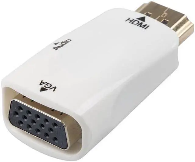 Alt view image 4 of 5 - Newest 1080p HDMI To VGA Adapter Converter Cable Male to Female With Audio Cable Support HD For PC Laptop