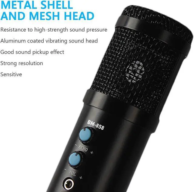 Alt view image 2 of 5 - Condenser Microphone Sound Recording for Mac Laptop and Computers Radio Braodcasting Singing Recording KTV Karaoke Mic