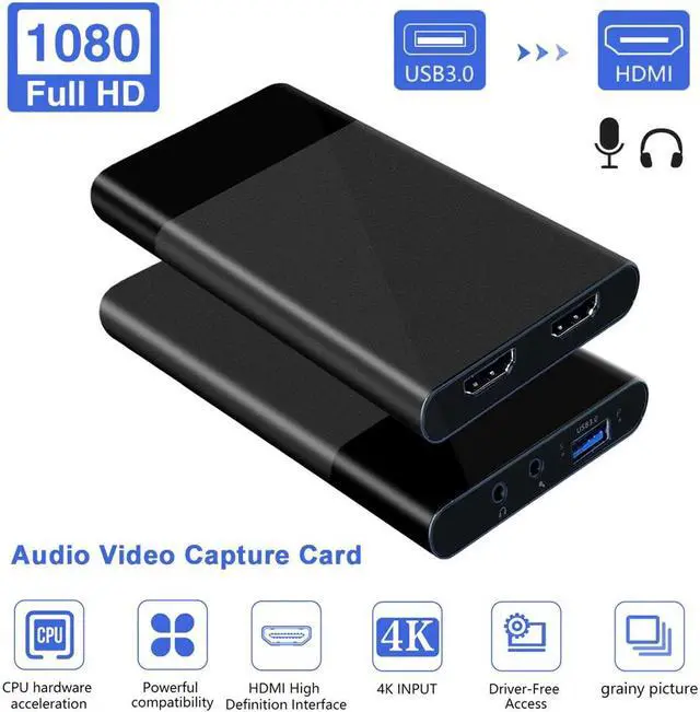 Alt view image 2 of 5 - USB3.0 Portable Plug And Play Meeting Live Broadcasts Home Office Video Capture Card No Driver 4K 1080P 30fps High Speed