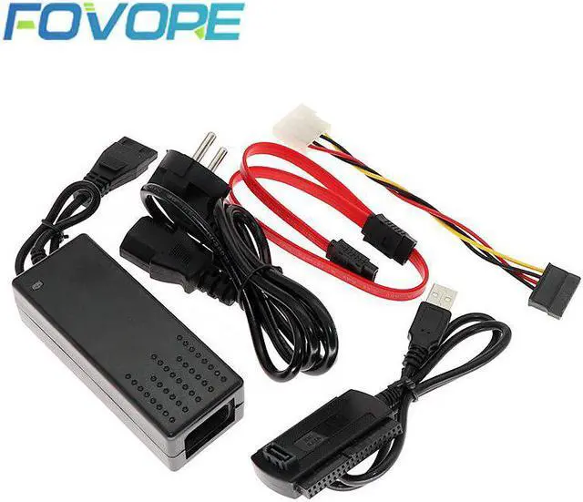 Main image of 1 Sets USB 2.0 to IDE SATA S-ATA 2.5 "3.5" HD HDD Hard Drive Adapter Converter + Power Cable OTB US EU Plug Plug-and-play