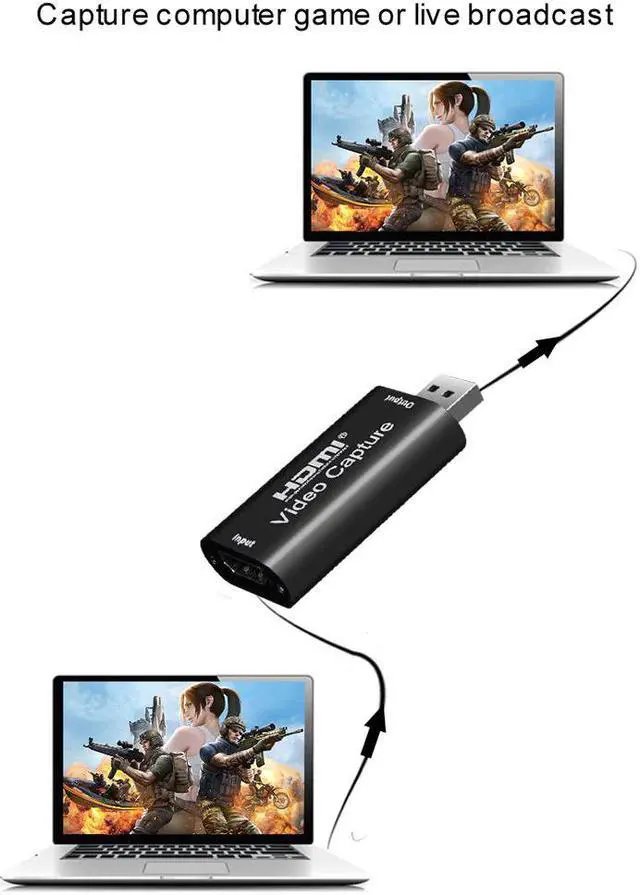 Alt view image 3 of 5 - 4K USB 2.0 Video Capture Card  Video Grabber Live Streaming Box Audio Video Recording for PS4 XBOX Phone Game DVD HD Camera