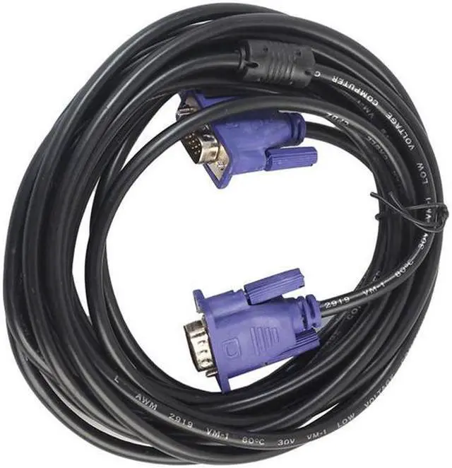 Alt view image 4 of 5 - 5 Meters VGA Cable Male to Male Monitor Cable Video Adapter Cable with Ferrite Cores for Computer PC HDTV Projector Display