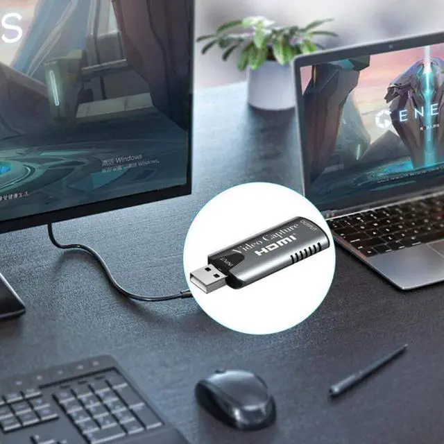 Alt view image 5 of 5 - 2 Type  Video Capture Card USB 2.0  Record Box for PS4 Game DVD HD Camcorder Nintendo Switch Live Streaming