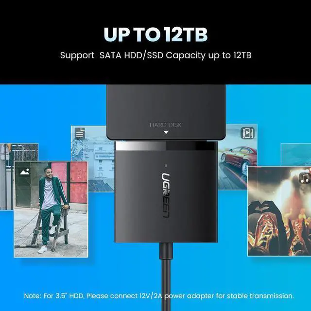 Alt view image 5 of 5 - SATA USB Adapter USB 3.0 2.0 to Sata 3 Cable Converter Cabo For 2.5 3.5 HDD SSD Hard Disk Drive Sata to USB Adapter