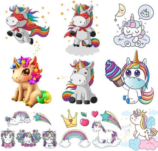 Iron on patches cute unicorn Thermal Transfers for Clothing