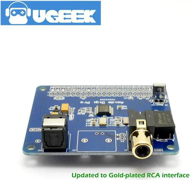Alt view image 3 of 5 - AOIDE HIFI Digi Pro Digital Sound Card for Raspberry Pi 4B/3B+/3B/2B|Two Oscillators|I2S SPDIF Optical Fiber|44.1&48kHz|