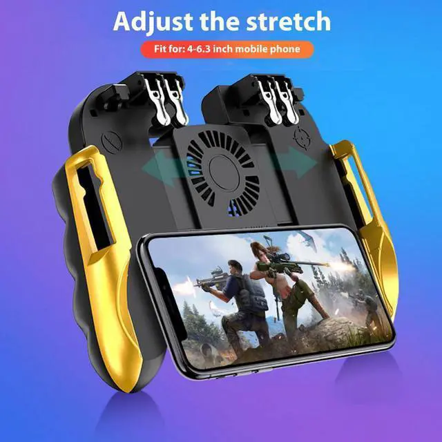 Alt view image 2 of 5 - 1pcs PUBG Game Controller Gamepad Trigger Shooting Free Fire Cooling Fan Gamepad Joystick For IOS Android Mobile Phone