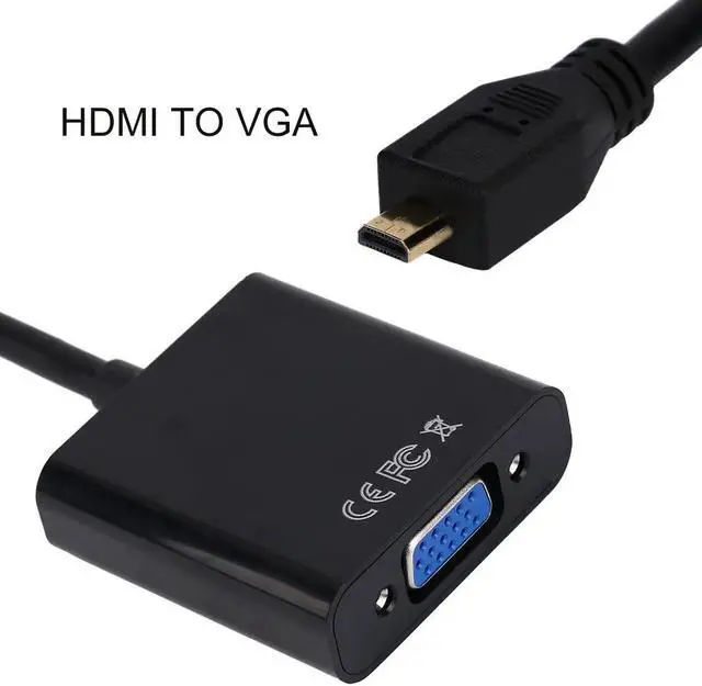 Alt view image 5 of 5 - 2018 New 1080P  to VGA Female Video Cable Converter Adapter for PC Laptop Black Digital Hot hot new