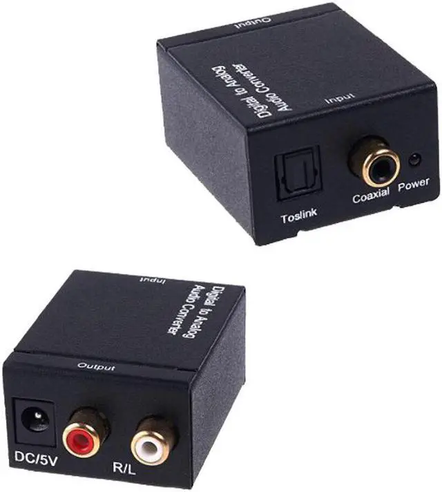 Alt view image 4 of 5 - Optical Coaxial to Analog R/L Audio Converter SPDIF Audio to Analog Converters Adapter with USB Power Cable