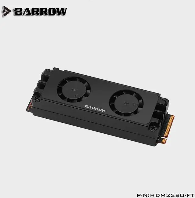 Alt view image 3 of 5 - 2280 22110 PCIE SATA support multi specification M.2 Hard Disk Dual Fan Heat Sink Cooling radiator HDM2280-FT