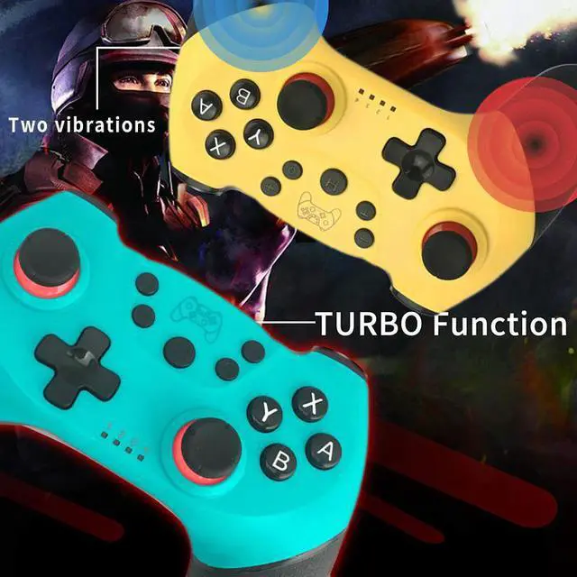 Alt view image 5 of 5 - Vibration Gamepad Controller for Switch Bluetooth Joypad Remote Joystick for Switch Console with Gyro Axis Function