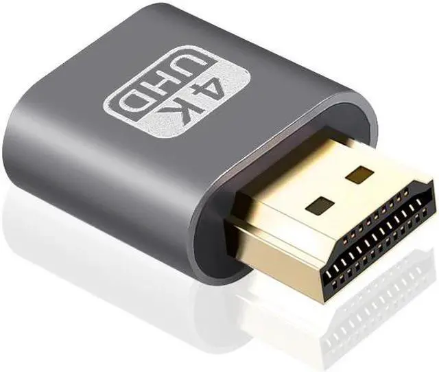 Alt view image 2 of 5 - Mini VGA Virtual Display Adapter HDMI DDC EDID Dummy Plug Headless Ghost Display Emulator Lock Plate Up To 1920x1080@60Hz