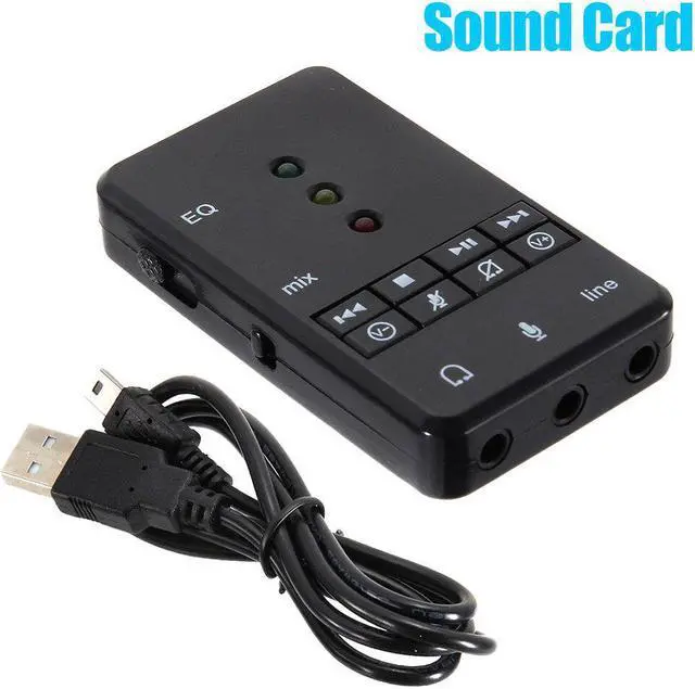 Main image of 7.1 Channel External USB2.0 Sound Card with 3.5mm Headset Mic 3D Audio Adapter for Tablet PC Desktop Notebook NK-Shoppin