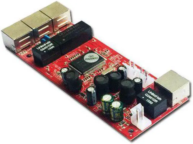 Alt view image 4 of 7 - 10 / 100mbps RJ45 8 Port Fast Ethernet Switch module Lan Hub US EU Plug 5v Adapter Power Supply Network Switch motherboard