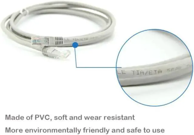 Alt view image 4 of 5 - Durable CAT-5e RJ45 Ethernet LAN Network Cable for computers and switches hubs ADSL routers digital set-top boxes CAT-5e Et