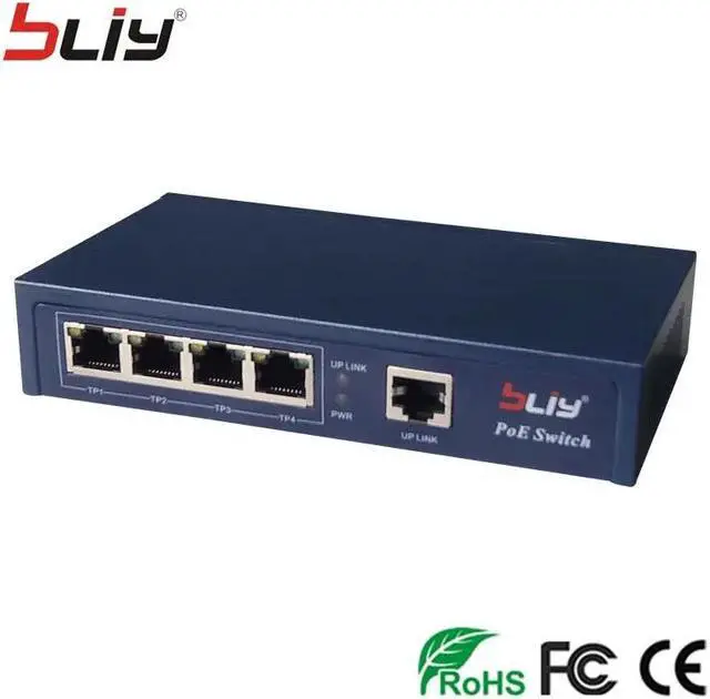 Alt view image 2 of 5 - 100Mbps 5 Port 48v POE Switch Outdoor 4 RJ45 Port 1 Uplink Oem Smart Pover Over Ethernet Network Poe Module fiber Switch