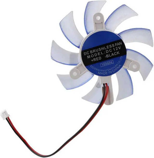 Alt view image 2 of 5 - 75mm 2 Pin Computer Cooler Connector 12vdc Plastic Vga Video Card Cooling Fan Cooler For Protection Graphic Card