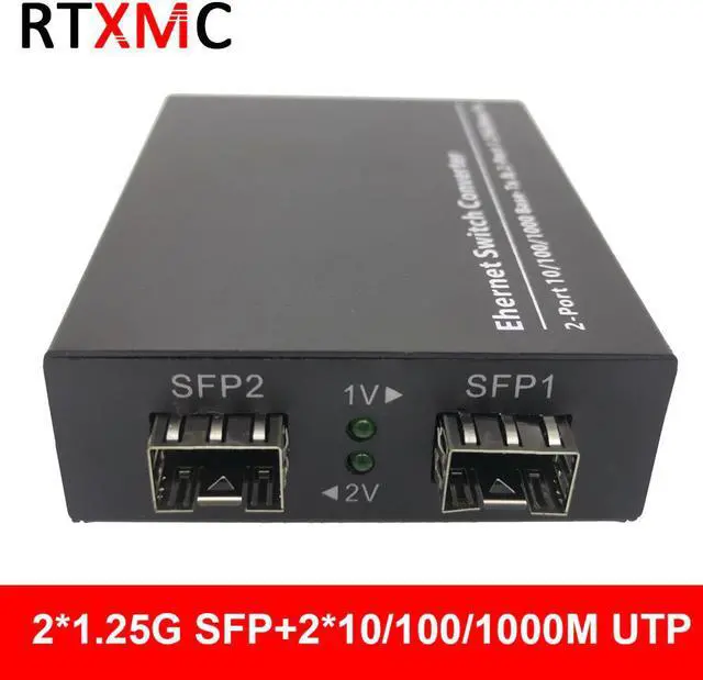Main image of 2SFP2E Gigabit Ethernet switch Ethernet Fiber 2*1.25G SFP Fiber Port & 2*10/100/1000M UPT Gigabit Fiber Switch