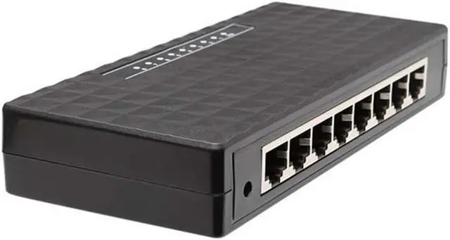 Alt view image 3 of 7 - 8 port RJ-45 10/100/1000 Gigabit Ethernet Network Desktop Switch High Speed