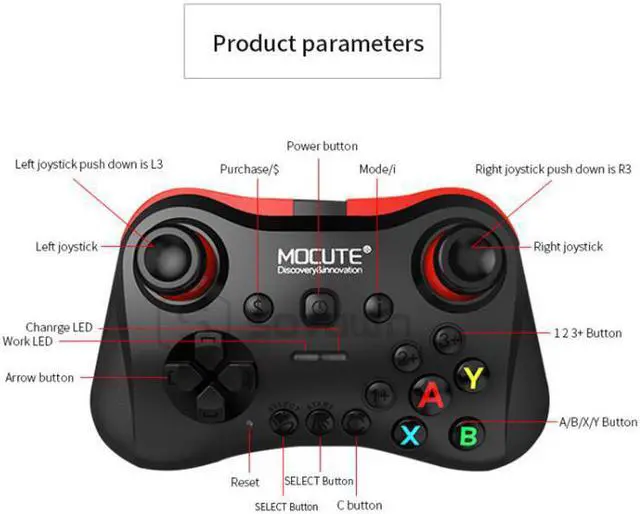 Alt view image 3 of 5 - 056 Wireless Gamepad Bluetooth Game Controller With Joystick Tablet Smart VR TV Game Pad Joypad For iOS Android Phones
