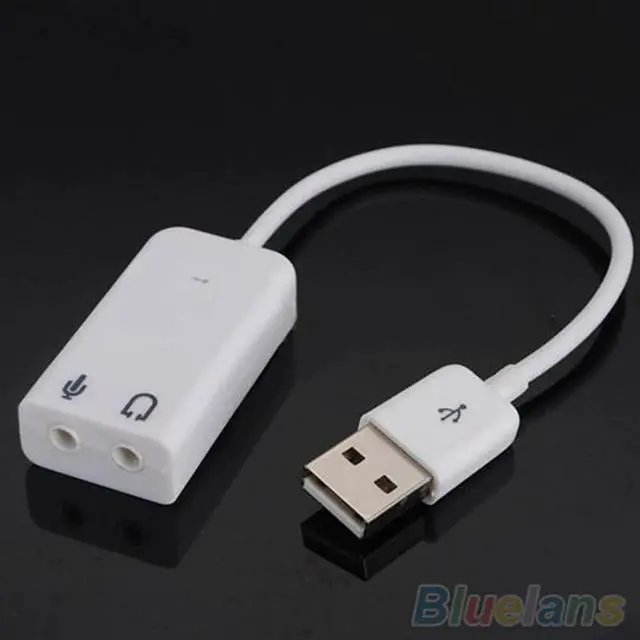 Alt view image 2 of 5 - USB Audio Sound Card Adapter 7.1 Virtual Channel With Cable Microphone 3.5mm interface 3D  Sound Cards