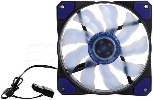 Alt view image 2 of 4 - 3-Pin/4-Pin 120mm PWM PC Computer Case CPU Cooler Cooling Fan with LED Light New Design