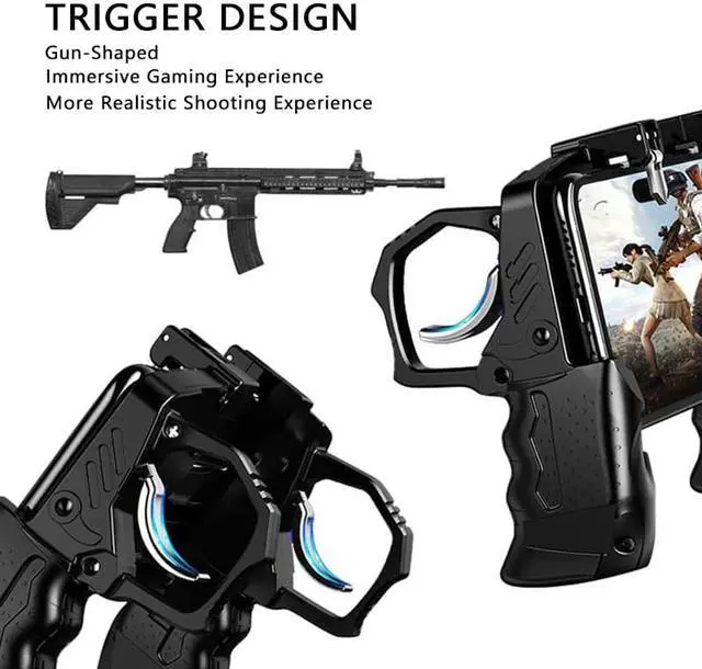 Alt view image 5 of 5 - Mobile Trigger Controller Control For Mobile Phone Game L1 R1 Shooter Triggers Fire Button For iPhone Android Phone Gamepad
