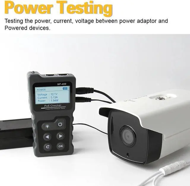 Alt view image 2 of 5 - Tools NF-488 Digital Ethernet CAT5 CAT6 LAN  Cable PoE Switch Tester Detector LCD Display  Cable Tester