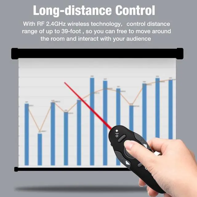 Alt view image 2 of 6 - 2.4GHz USB Wireless Red Laser Presenter Pointers Pen Pointers Remote Control USB RF Remote Control PPT Powerpoint Presentation