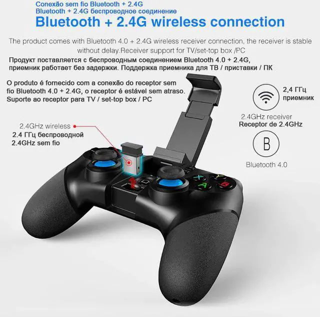 Alt view image 4 of 5 - Gamepad Pubg Controller Mobile Joystick For Phone Android iPhone PC Smart TV Box Bluetooth Trigger Console Game Pad pabg Control