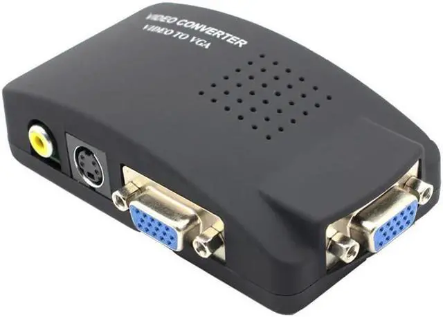 Alt view image 4 of 5 - AV to VGA converter VGA+S-video Composite RCA in to VGA out for PC to TV
