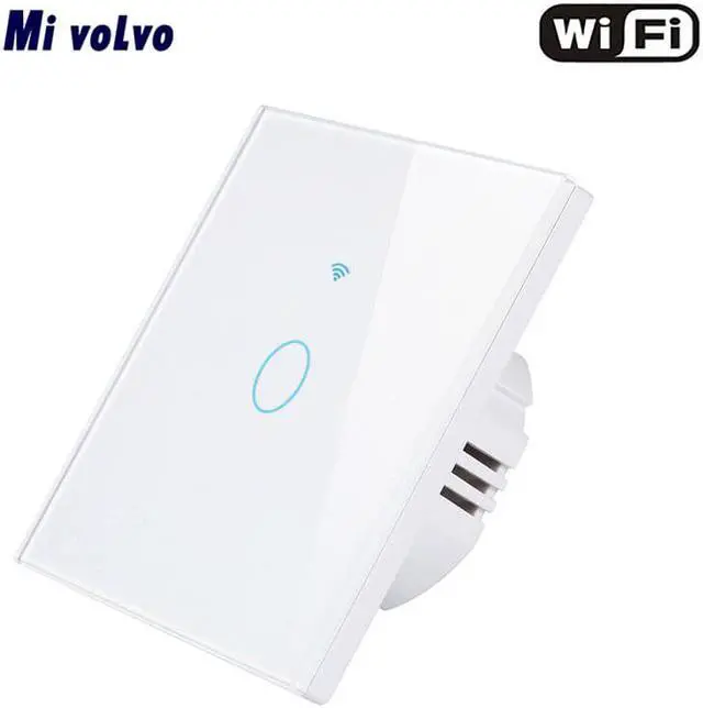 Alt view image 4 of 4 - Smart touch switch WIFI network APP remote control EU standard 1/2/3gang tempered glass panel wall sticker light switch