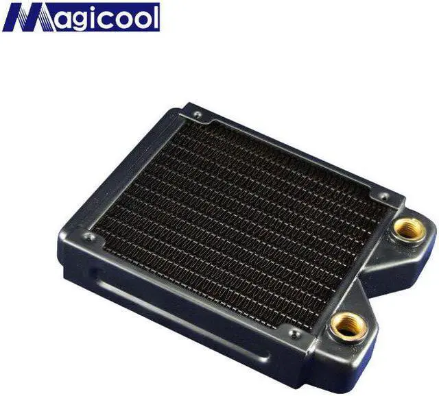 Alt view image 4 of 5 - G1/4 "120MM 240MM 360MM Black Copper Radiator Computer Water Cooling Heatsink Fit 12cm Fan 27mm Thick M3 Screws