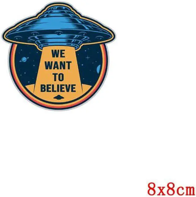 Alt view image 3 of 5 - Patch Ufo Astronaut Thermo Sticker On Clothes Patches For T-Shirt Iron On Transfer For Clothing Stripes Applique Thermal