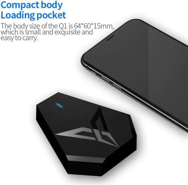 Alt view image 4 of 5 - Q1 Mobile Game Keyboard Mouse Converter via USB Interface and Wireless Bluetooth Connection for both Android and iOS