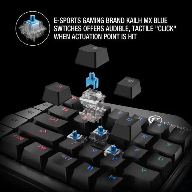 Alt view image 2 of 5 - Z1 Game Keyboard Mechanical Keypad with Programmable Keys for Android Mobile Phone / Windows PC