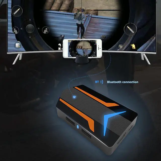 Alt view image 4 of 5 - Mouse Converter For PUBG Mobile Mouse Converter USB to 4K Hub Controller Gamepad Adapter for iOS Android