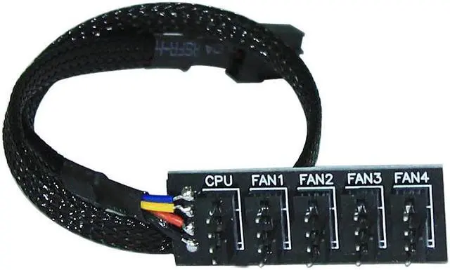 Main image of Sleeved Jacket 30cm 1 to 5 4-pins Molex TX4 PWM CPU Cooler / Case / Chasis Cooling Fan Power Cable Hub Splitter Adapter