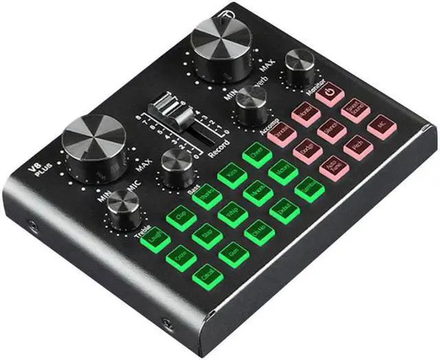 Main image of Plug Sound Card for Live Streaming Voice Changer Sound Card with Multiple Sound Effects, o Mixer for Recording